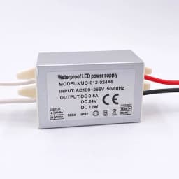 Slim Mini LED Driver Regulator AC120V 240V to DC 12V 24V IP67 12W Outdoor Garden Strip Light Transformer Switching Power Supply