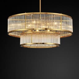 E14 LED Retro American Copper Golden Round Linear Pendant Lights.Pendant Light Suspension Luminaire Lampen For Dinning Room