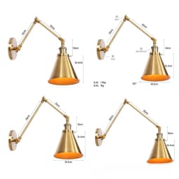 American Iron Art Multi Festival UFO Bar Restaurant Black Personality Simple Bed Room Decor  Lamp for Bedroom  Wall Light