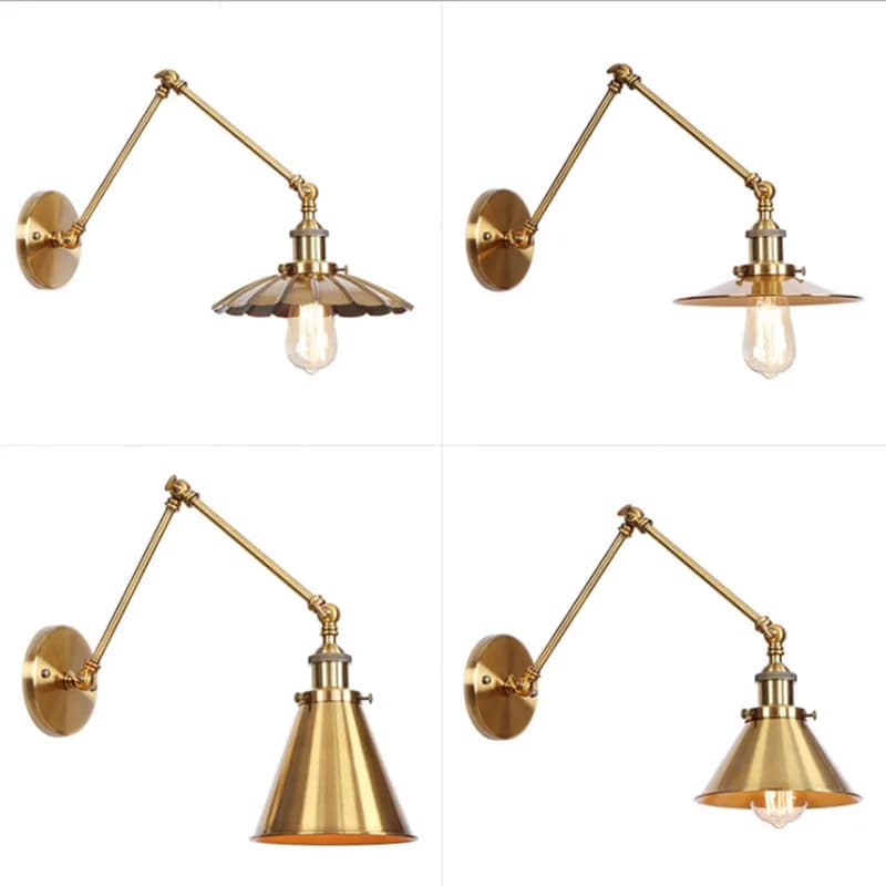 American Iron Art Multi Festival UFO Bar Restaurant Black Personality Simple Bed Room Decor  Lamp for Bedroom  Wall Light