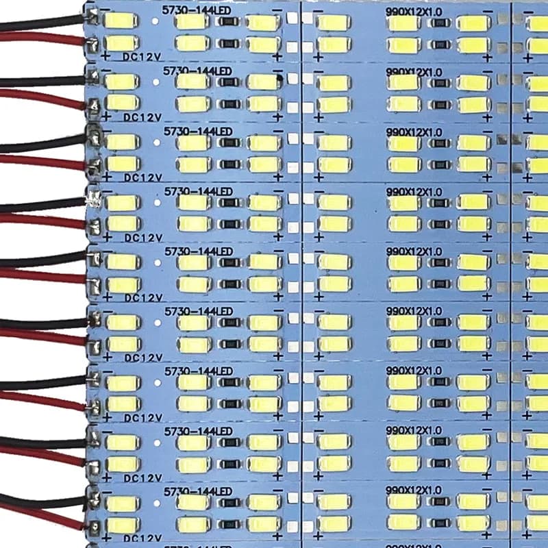 5V 12V 24V LED Bar Light Aluminum Rigid Strip Led Hard Strip 5730 Under Cabinet Light Bar Warm Natural White 4000K 10Pcs 50cm