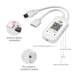 DC12V-24V 4 Pin Bluetooth APP RGB controller,1 to 1 or 1 to 2 RGB LED Controller With APP and Remote control For RGB LED strip