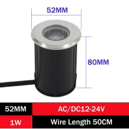 42MM 52MM 62MM 75MM 1W 3W 6W 12V-24V IP68 Swimming Pools Lighting All Stainless Steel LED Underwater Light