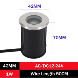 42MM 52MM 62MM 75MM 1W 3W 6W 12V-24V IP68 Swimming Pools Lighting All Stainless Steel LED Underwater Light
