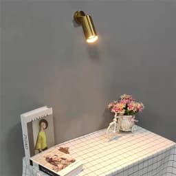 Modern Minimalist Ceiling Lights 360° Rotatable Copper Color LED Ceiling Track Downlight 5W E27 Bulb Replaceable Wall Spot Light
