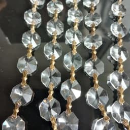 Camal 100cm/3.3ft Garland (Bronze Bowtie) 14mm Clear Crystal Octagonal Bead Chain Chandelier Lamp Part Curtain Ornament Home DIY