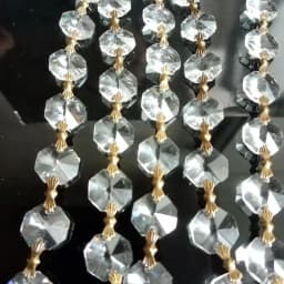 Camal 100cm/3.3ft Garland (Bronze Bowtie) 14mm Clear Crystal Octagonal Bead Chain Chandelier Lamp Part Curtain Ornament Home DIY
