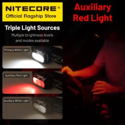 NITECORE NU31 USB-C Rechargeable Headlamp 550 Lumen Trail Running Fishing Trekking Headlight Work Light, Built in Li-ion Battery