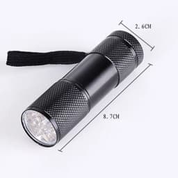 UV Flashlight UV Light Flashlight 395nm Black Light Flashlight Mini Blacklight Torch for UV Resin Glue Curing Pet Urine Stain