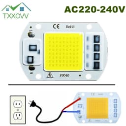 220V COB Chip LED Lamp 10W 20W 30W 50W Smart IC No Need Driver LED Bulb 3W 5W 7W 9W for Flood Light Spotlight Lighting