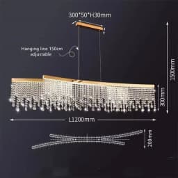 Royal Nordic Led Luster Pendant Lights Luxury Crystal Chandelier for Living Dining Room Circle Hanging Lamp Home Decor Fixture