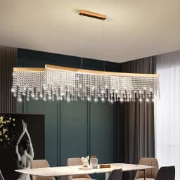 Royal Nordic Led Luster Pendant Lights Luxury Crystal Chandelier for Living Dining Room Circle Hanging Lamp Home Decor Fixture