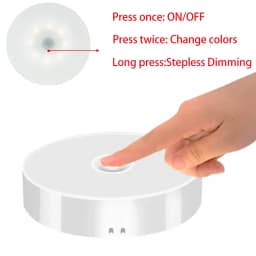 Night Light USB Rechargeable Night Lights Button Switch For Kitchen Cabinet Wardrobe Lamp Staircase Wireless LED Closet Lights