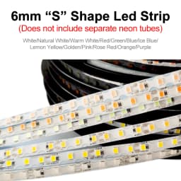 1m-10m DIY Separation Neon Strip 6mm 8mm Flexible Bendable Silicone 2835smd 120Leds S Shape Led Light Tape Word Sign Waterproof