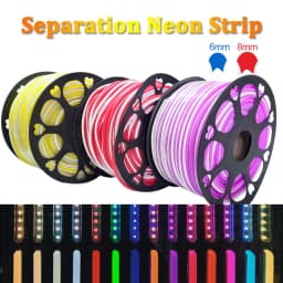 1m-10m DIY Separation Neon Strip 6mm 8mm Flexible Bendable Silicone 2835smd 120Leds S Shape Led Light Tape Word Sign Waterproof