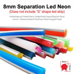 1m-10m DIY Separation Neon Strip 6mm 8mm Flexible Bendable Silicone 2835smd 120Leds S Shape Led Light Tape Word Sign Waterproof