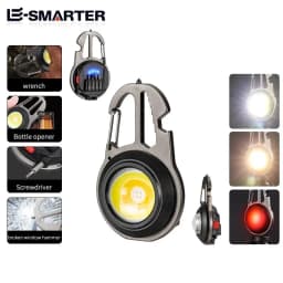 Multifunctional Mini LED Work Light Small Portable Flashlight Keychain Light COB Inspection Strong Magnetic Torch Outdoor Light