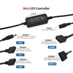 12V 4Pin RGB 24V 5Pin LED Controller 14Key 5V 28Key RF Remote Control for Single Color CCT RGB RGBW RGBCCT LED Strip Tape Lights