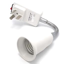 1PCS Flexible Tube E27 to EU UK US AU Plug Lamp Holder Converter Australia Rotary LED Light Base Bulb Socket With Switch