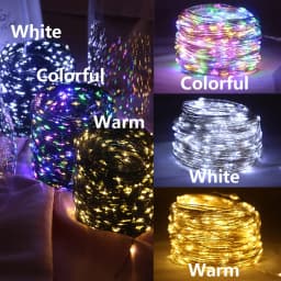 LED String Light Green Wire Fairy Lights Christmas Garland For New Year Christmas Tree Party Street Home Decoration