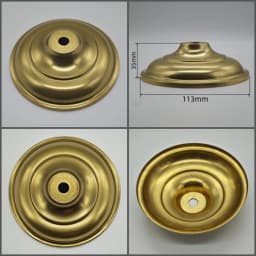 Brass Table Lamp Base Unpolished Desk Light Canopy Base Copper Ceiling Plate Customizable Processing of Copper DIY Accessories