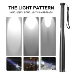 Security Flashlight Stick Outdoors Emergency Personal Torch Supplies Extended Baseball Baton Anti Riot Equipments Self Defense