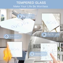 Bseed EU Standard Touch Sensor Dimmer Switch 1Gang 1Way Crystal Class Panel Led Dimmable White Black Dimmer With Adapter