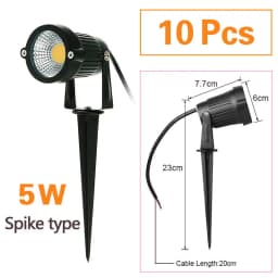 10Pcs LED Garden Lawn Lamp Waterprof AC220V 110V 7W 5W DC12-24V Outdoor LED Spike Light Path Landscape IP65 Spot Bulbs