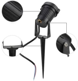 10Pcs LED Garden Lawn Lamp Waterprof AC220V 110V 7W 5W DC12-24V Outdoor LED Spike Light Path Landscape IP65 Spot Bulbs