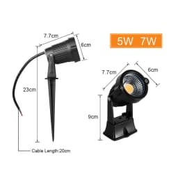 10Pcs LED Garden Lawn Lamp Waterprof AC220V 110V 7W 5W DC12-24V Outdoor LED Spike Light Path Landscape IP65 Spot Bulbs