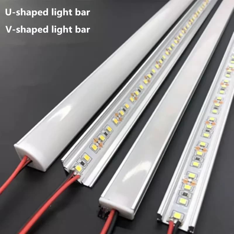 1-30 PCS LED Rigid Strip DC12V 50CM 20 inch SMD5730 36LEDs U/V-Shaped Flat LED Aluminum Channel Rigid Strip for Indoor Lighting