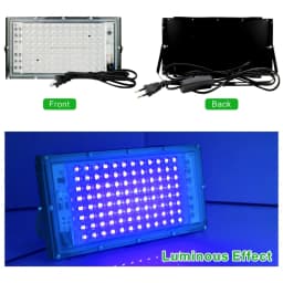 Led UV Floodlight 110V 220V 50W 100W Party Light 395nm 400nm IP65 Waterproof Ultraviolet Fluorescent Stage Lamp with US/EU Plug