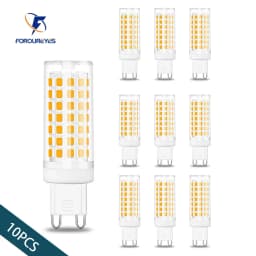 10pcs Super Bright G9 LED Corn Bulb 110V 220V 6W 690lm Ceramics No Filcker LED Light For Home Crystal Chandeliers Lamp Lighting