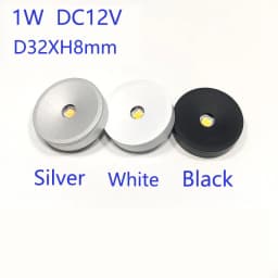 1 Watt 12V Ultra-Thin 8 mm LED Spotlight Home Mini Focus Cabinet Under Counter Lighting Wine Kitchen Display Hotel Kitchen
