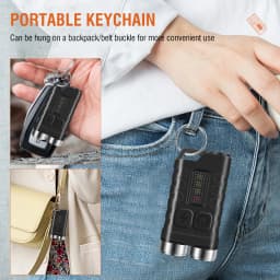 BORUiT V3 Mini EDC LED Flashlight Keychain Type-C Rechargeable Lamp Tiki Fishing Camping Torch With Magnet Spotlight UV Light