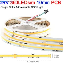 5m RA90 Pixel Horse Race COB LED Strip DC24V 360LED 10Pixel/m 3000K 4000K 6000K Addressable White Color Running Water Flow Light