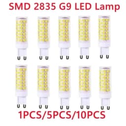 Brightest AC 220V G9 LED Lamp 3W 5W 7W Ceramic SMD2835 LED Bulb Warm and Cold White Spotlight Replace Halogen Light 1/5/10Pcs