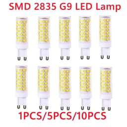 Brightest AC 220V G9 LED Lamp 3W 5W 7W Ceramic SMD2835 LED Bulb Warm and Cold White Spotlight Replace Halogen Light 1/5/10Pcs
