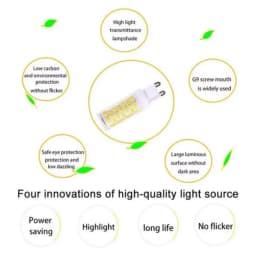 Brightest AC 220V G9 LED Lamp 3W 5W 7W Ceramic SMD2835 LED Bulb Warm and Cold White Spotlight Replace Halogen Light 1/5/10Pcs