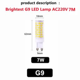 Brightest AC 220V G9 LED Lamp 3W 5W 7W Ceramic SMD2835 LED Bulb Warm and Cold White Spotlight Replace Halogen Light 1/5/10Pcs