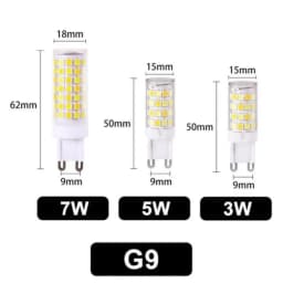 Brightest AC 220V G9 LED Lamp 3W 5W 7W Ceramic SMD2835 LED Bulb Warm and Cold White Spotlight Replace Halogen Light 1/5/10Pcs