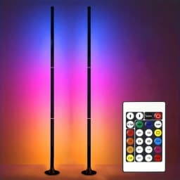 EISSLOLY 1/2PCS Intelligent RGB Floor Lamp Application Control Music Synchronization Corner Lighting Timer