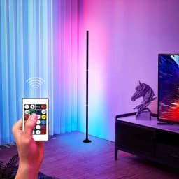 EISSLOLY 1/2PCS Intelligent RGB Floor Lamp Application Control Music Synchronization Corner Lighting Timer