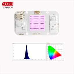 220V 50W High Power UV LED 395nm Purple Ultraviolet Bulb Lamp Chips Light Beads Diode for Printer Curing Phosphor Lighting
