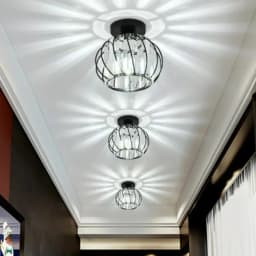 Glass Aisle Ceiling Light Fixtures for Corridor Balcony Ceiling Lampshade E27 Dining Room Chandelier Decoration Novelty Design