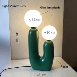 Modern Nordic Art Glass Table Lamp Bedroom Resin Bedhead Lamp Restaurant Living Room Personalized Atmosphere Lighting Table Lamp