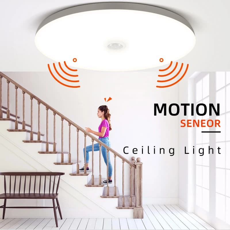 LED Motion Sensor Ceiling Lighting LED Radar Sensor Light for Room Hallways Aisle Stair Balcony Garage Induction Ceiling Lights