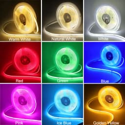 5V USB COB Led Strip Light 320 Leds/M White/Red/Green/Blue/Ice Blue/Pink PCB 3MM 5MM 8MM Flexible Ribbon Night Lamp TV Backlight