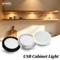 USB 5v LED Dimmable Downlight Slim Surface Mount Spotlight 3W Spot Cabinet Lamp DC12v Down Lights Car Interior Puck Night Lights
