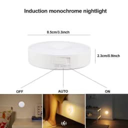 GGbingo Motion Sensor Night Light, Type-C Rechargeable Wireless LED for Kitchen Cabinet, Wardrobe, Closet & Staircase